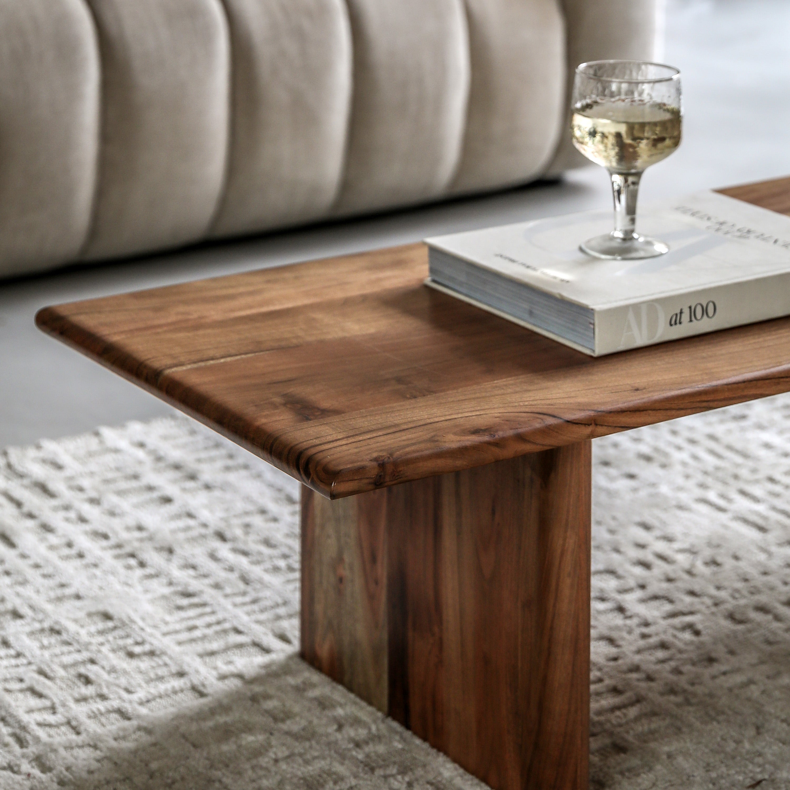 Marta Natural Acacia Wood Rectangle Coffee Table